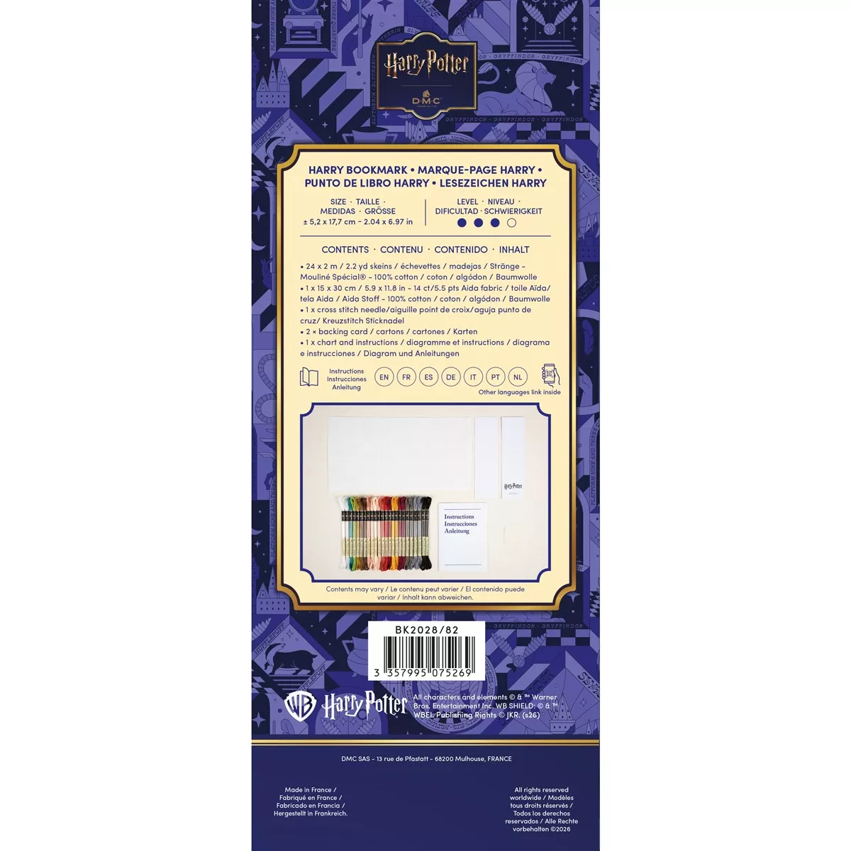 DMC Harry Bookmark Cross Stitch Kit — image 4