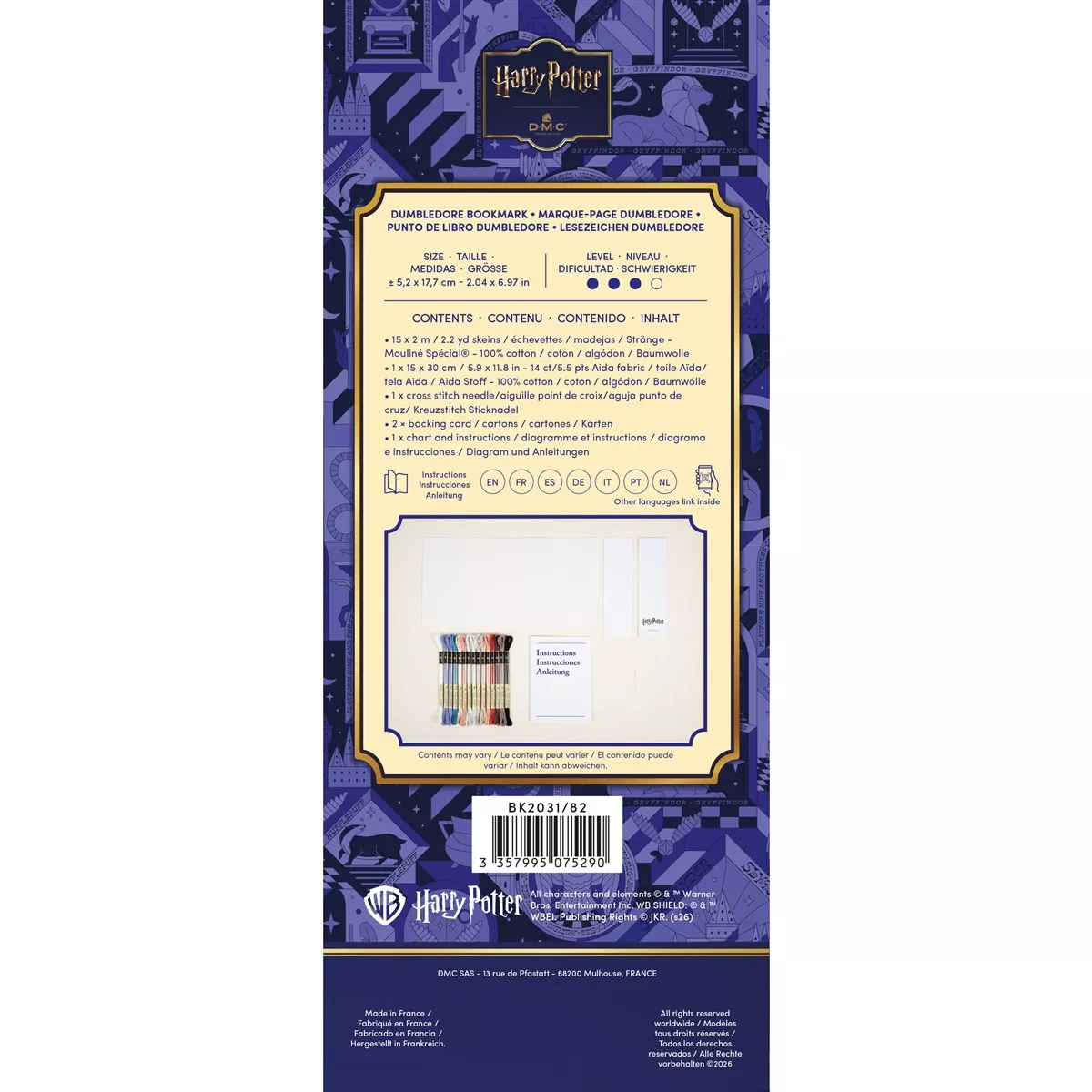 DMC Dumbledore Bookmark Cross Stitch Kit — image 4