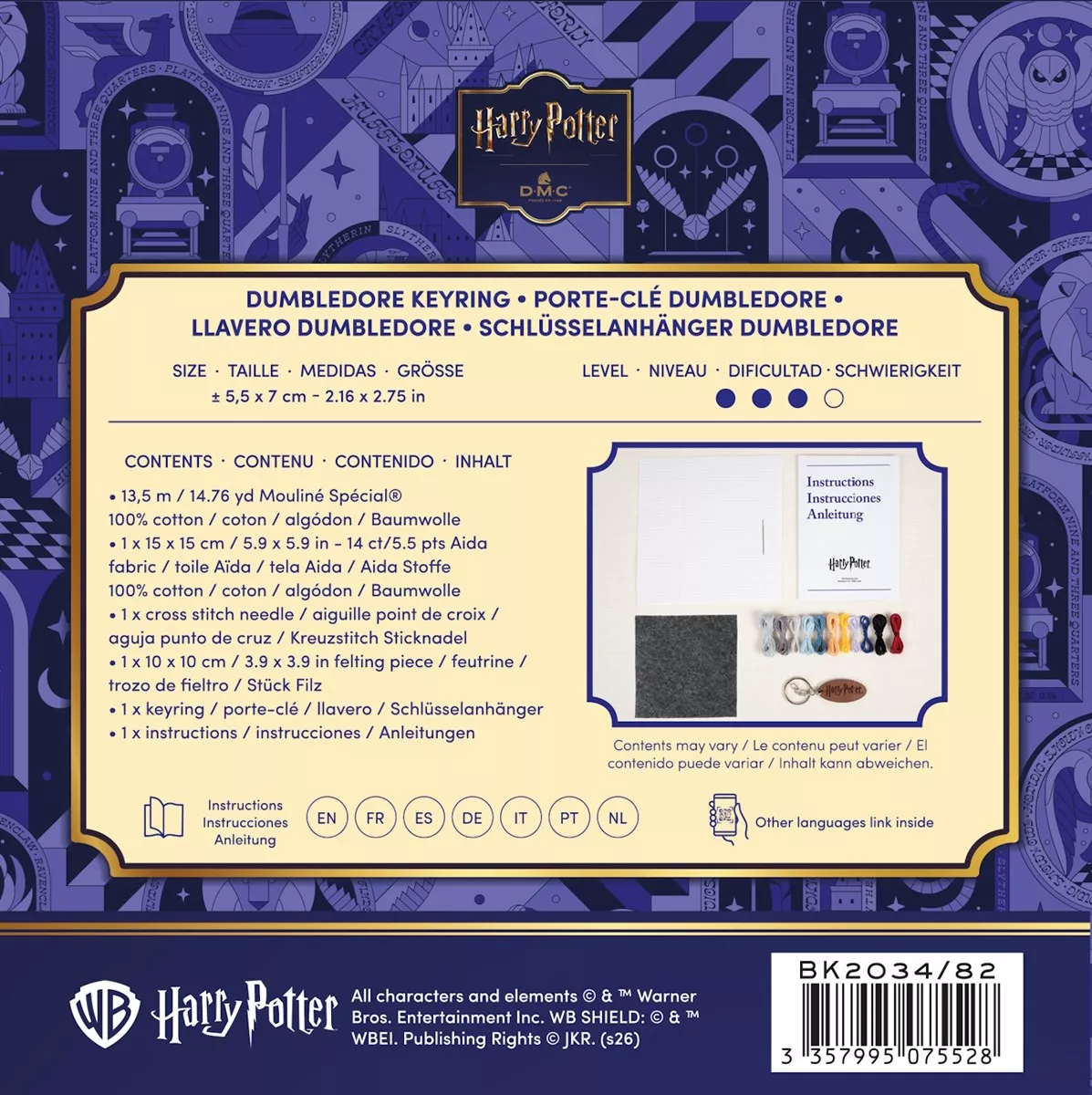 DMC Dumbledore Keyring Cross Stitch Kit — image 4