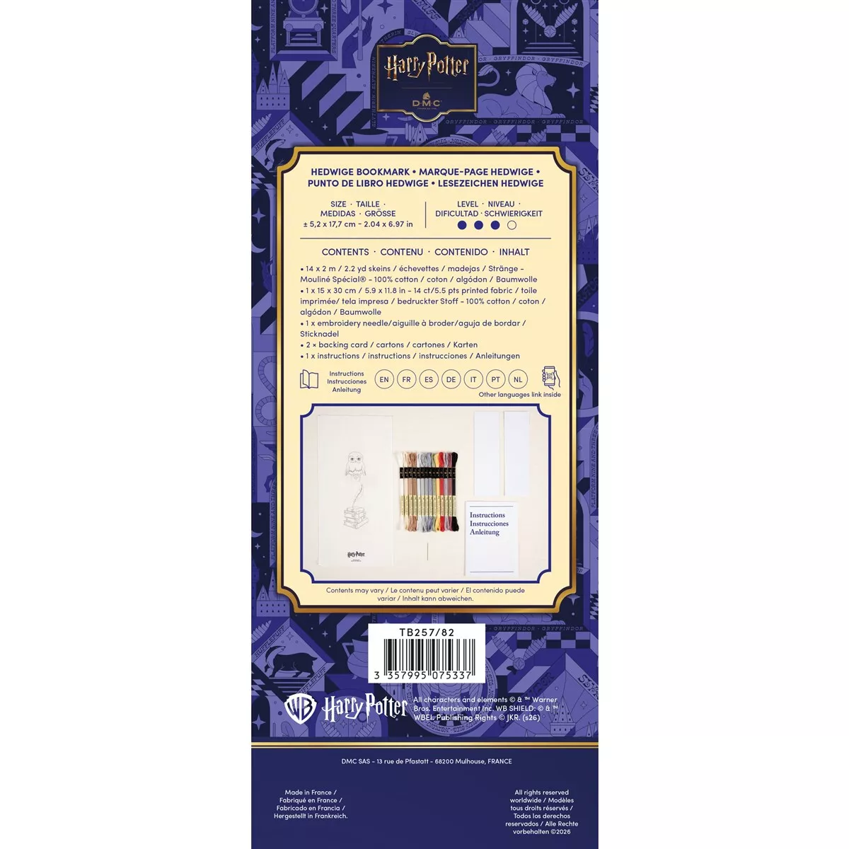 DMC Hedwig Bookmark Embroidery Kit — image 4