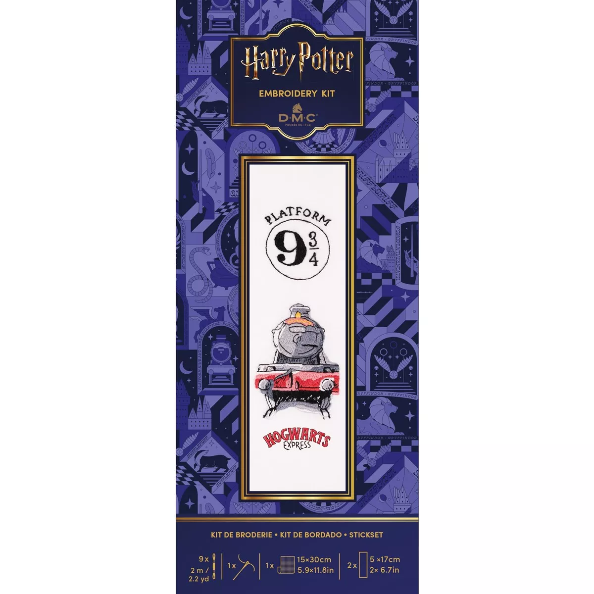 DMC Hogwarts Train Bookmark Embroidery Kit — image 3