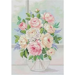 VDV Roses in a Vase Cross Stitch Kit