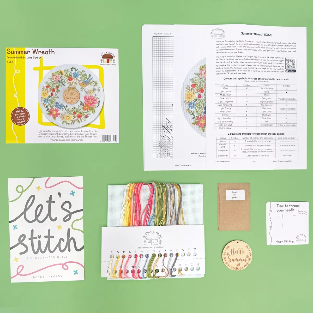 Bothy Threads Summer Wreath Cross Stitch Kit — image 2
