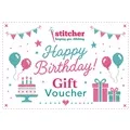 Image of Stitcher Gift Voucher Card - Birthday