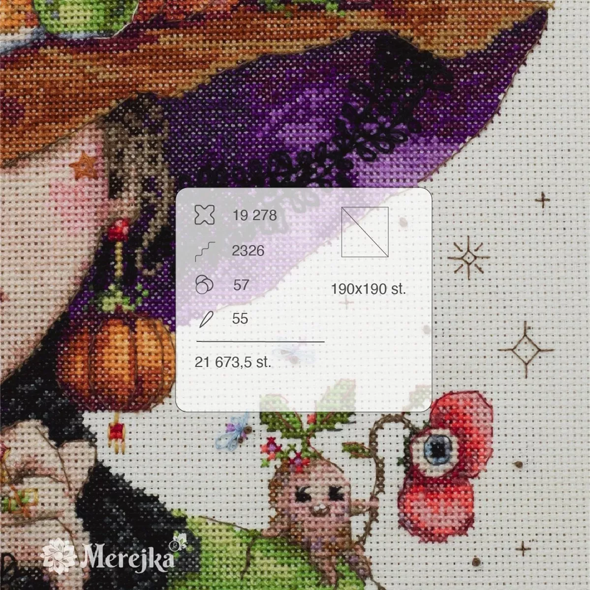 Merejka Hush It's Magic Cross Stitch Kit — image 2