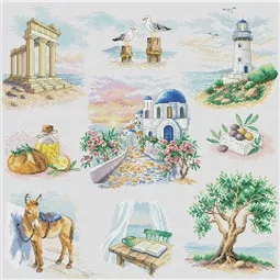 VDV Greek Vacation Cross Stitch Kit