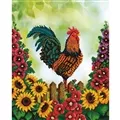 Image of VDV Rooster with Mallows Embroidery Kit