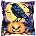 Image of Vervaco Halloween Crow Cushion Cross Stitch Kit