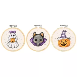 Vervaco Ghost and Bat Miniatures - set of 3 Cross Stitch Kit