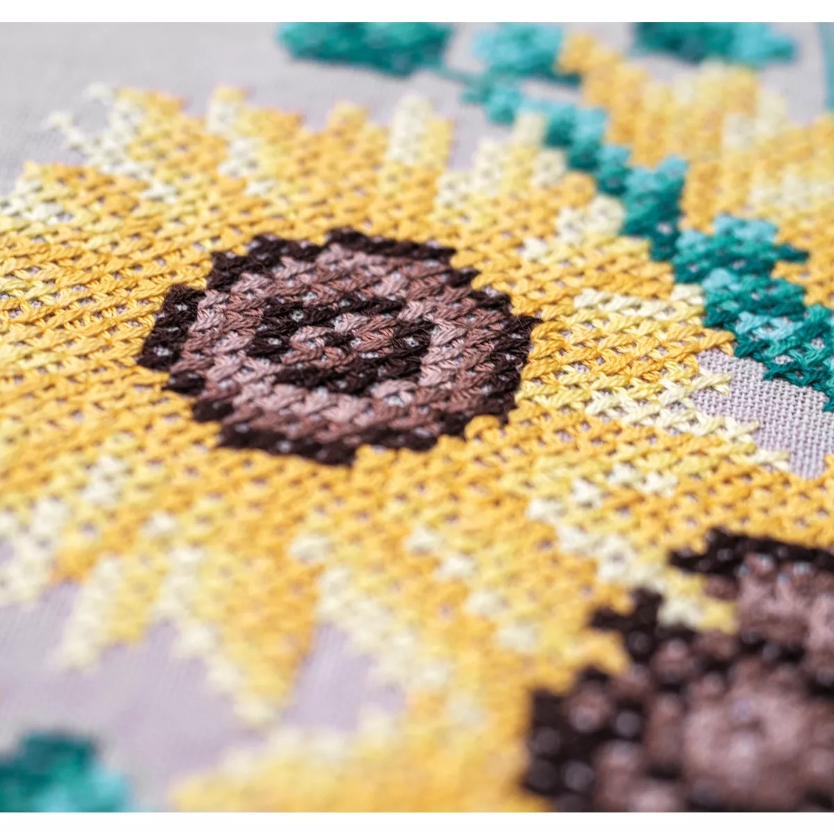 Vervaco Sunflowers Tablecloth Cross Stitch Kit — image 2