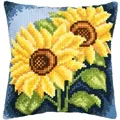 Image of Vervaco Pair of Sunflowers Cushion Cross Stitch Kit