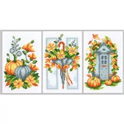 Vervaco Autumn Miniatures - Set of 3 Cross Stitch Kit