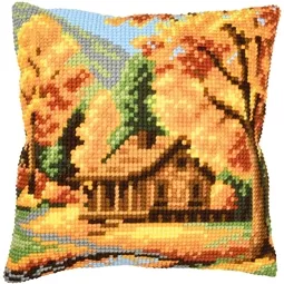 Vervaco Autumn Landscape Cushion Cross Stitch Kit