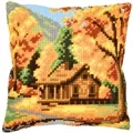 Image of Vervaco Autumn Landscape Cushion Cross Stitch Kit