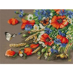 Lanarte Treasures of the Meadow Cross Stitch Kit
