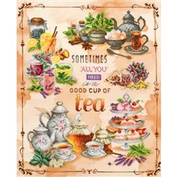 Lanarte Tea Lover's Delight Cross Stitch Kit