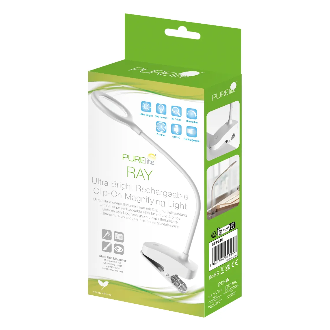 Purelite Ray Clip-on Magnifying Light — image 2