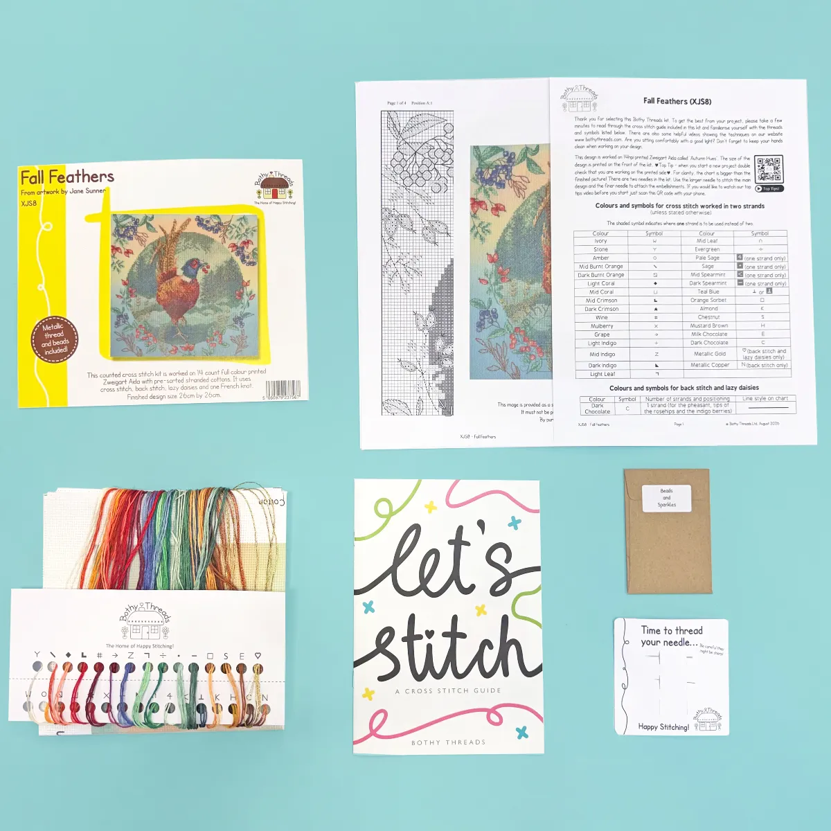 Bothy Threads Fall Feathers Cross Stitch Kit — image 2