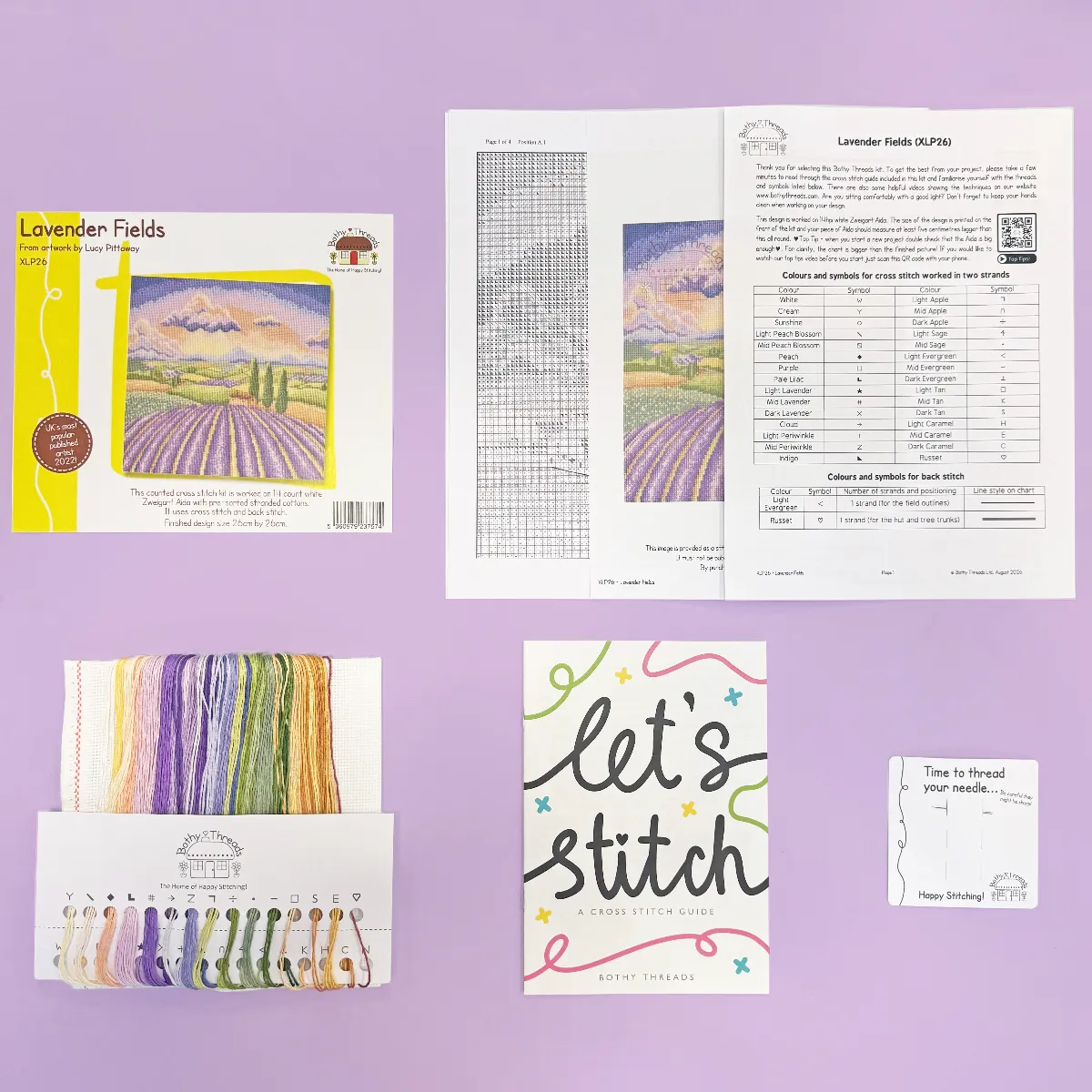 Bothy Threads Lavender Fields Cross Stitch Kit — image 2