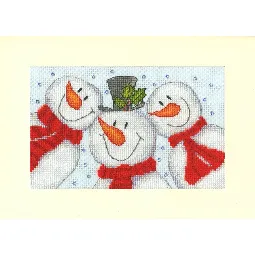 Bothy Threads Snowman Selfie Cross Stitch Card Kit