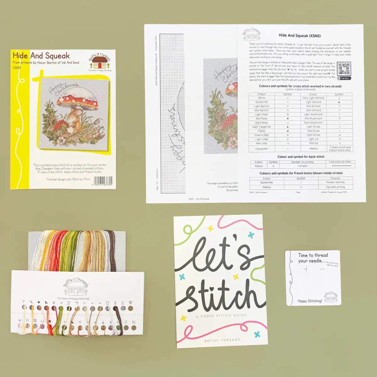 Bothy Threads Hide and Squeak Cross Stitch Kit — image 2