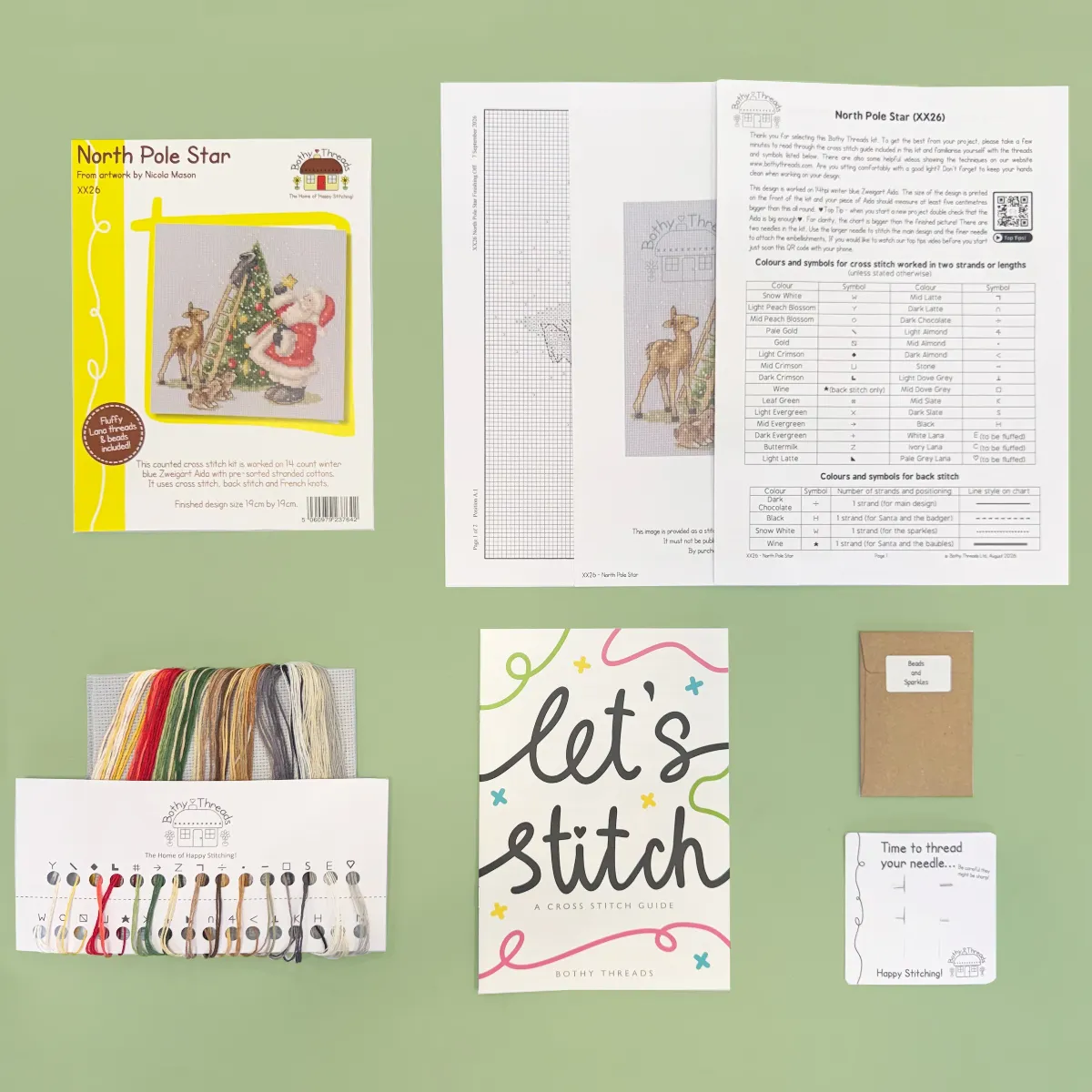 Bothy Threads North Pole Star Cross Stitch Kit — image 2