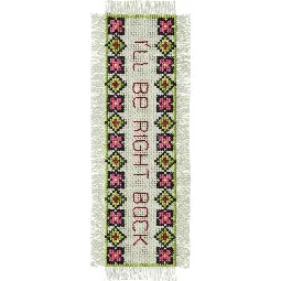 Permin I'll Be Right Back Bookmark Cross Stitch Kit