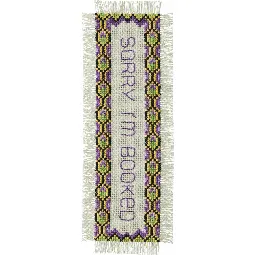 Permin Sorry I'm Booked Bookmark Cross Stitch Kit