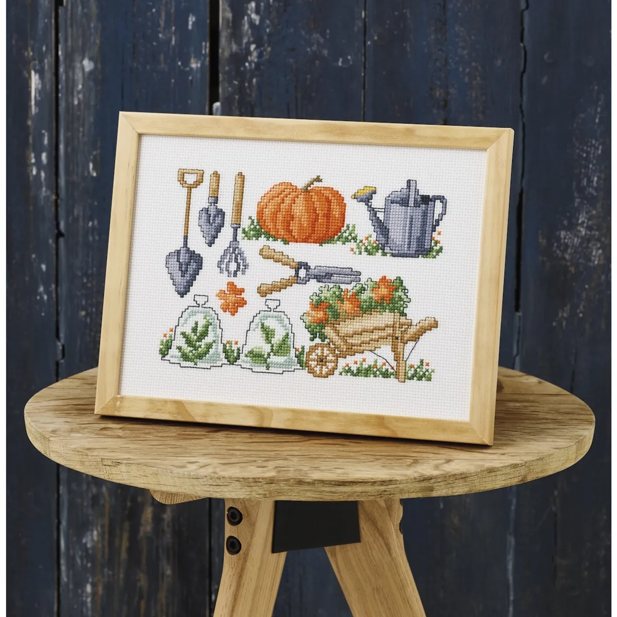 Permin Pumpkin and Watering Can Cross Stitch Kit — image 2