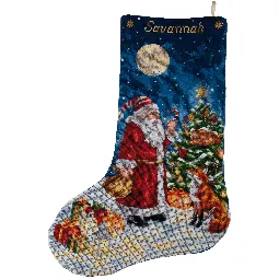 Vervaco Christmas Eve Encounter Stocking Cross Stitch Kit
