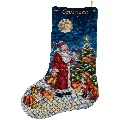 Image of Vervaco Christmas Eve Encounter Stocking Cross Stitch Kit