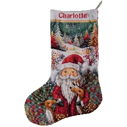 Vervaco Woodland Wishes Stocking Christmas Cross Stitch Kit