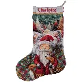 Image of Vervaco Woodland Wishes Stocking Christmas Cross Stitch Kit