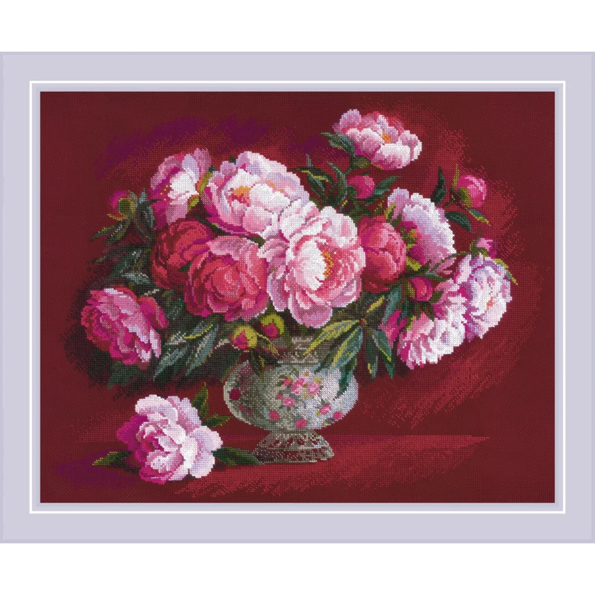 RIOLIS Luxurious Peonies Cross Stitch Kit — image 2