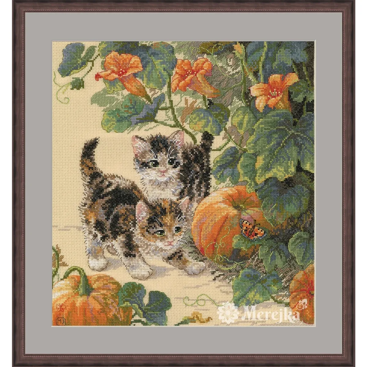 Merejka Pumpkin Patch Chase Cross Stitch Kit — image 3