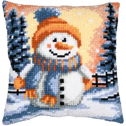 Chilly Little Snowman Cushion