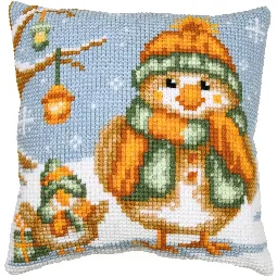 A Frosty Friendship Cushion