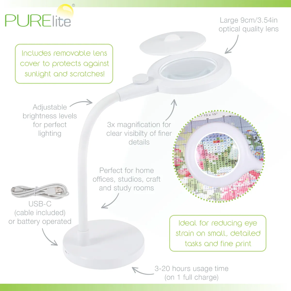 Purelite Aura Rechargable Magnifying Light — image 2