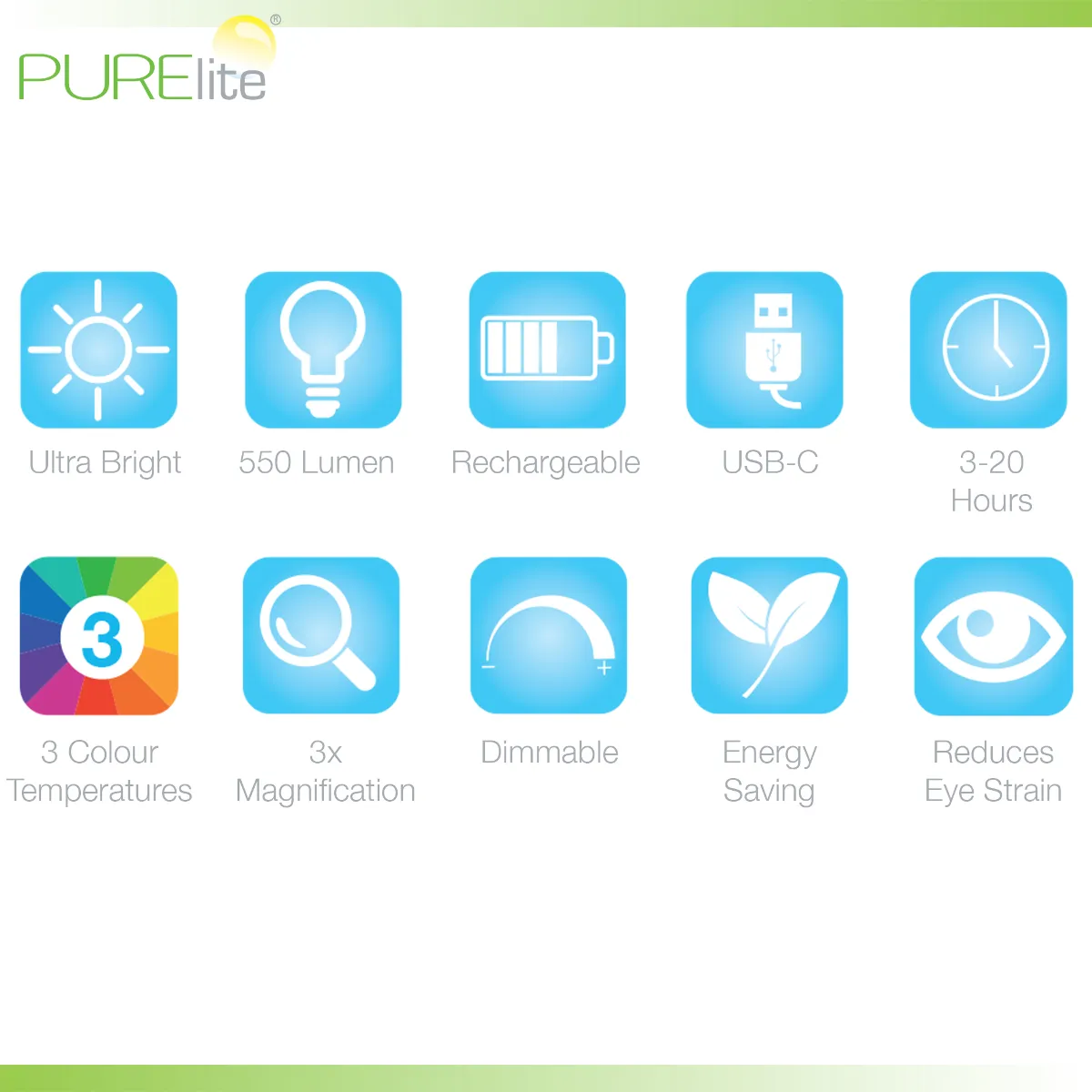 Purelite Aura Rechargable Magnifying Light — image 3