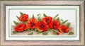 Image of Anchor Spray of Poppies Cross Stitch Kit