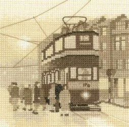 Heritage Tram Stop - Evenweave Cross Stitch Kit
