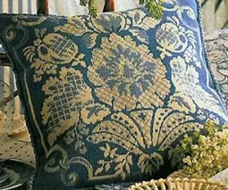 Glorafilia 18th Century Damask Blue Tapestry Kit